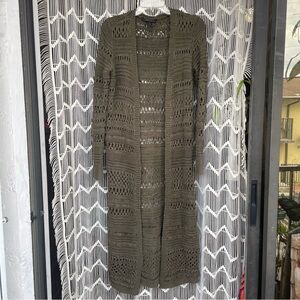 BCBG long open cardi